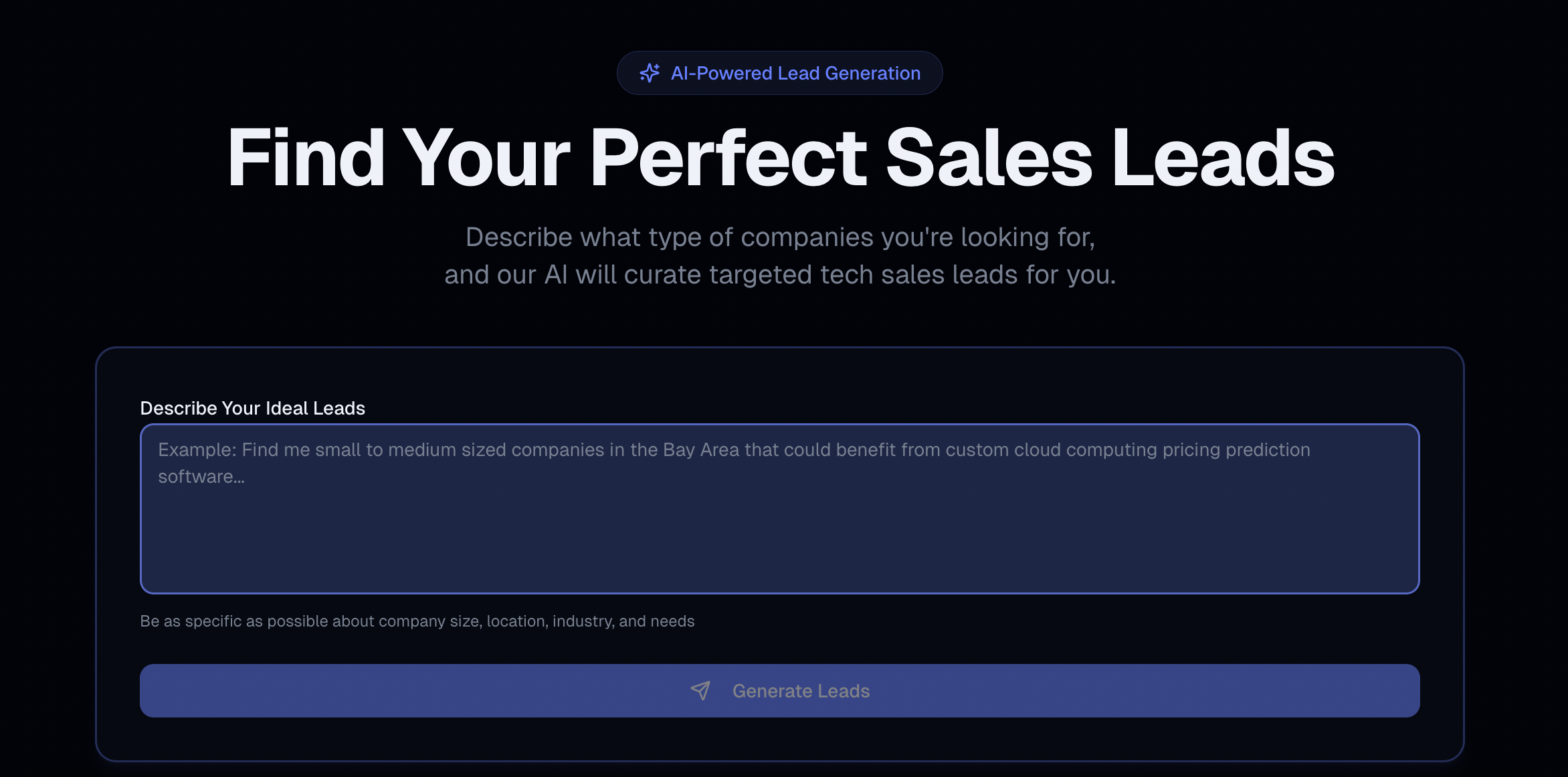 AI Sales Leads Generator